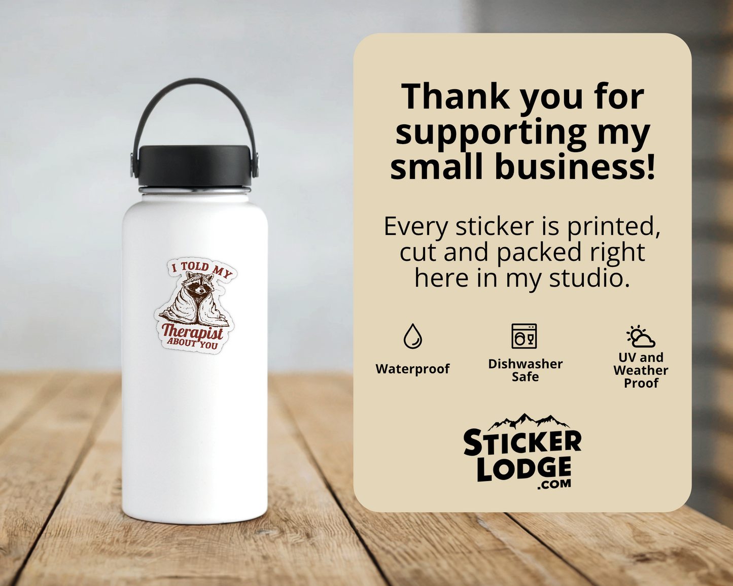I Told My Therapist About You Vinyl Sticker | Sticker Lodge