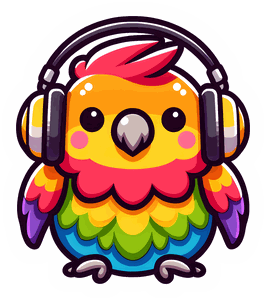 Kawaii Parrot sticker