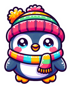 Kawaii Penguin sticker