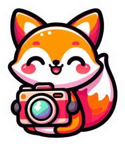 Kawaii Fox Photographer sticker