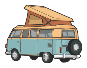 Vintage Van Life Campervan sticker