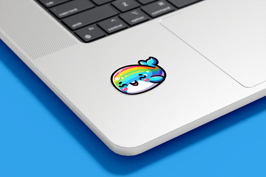 Whale Kawaii Vinyl Sticker | Sticker Lodge