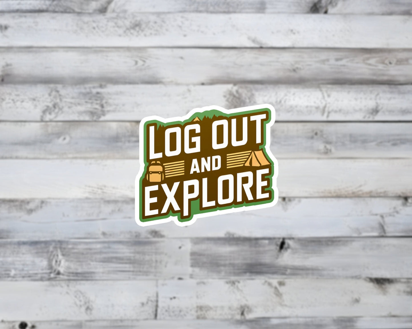 Log Out and Explore Vinyl Sticker | Sticker Lodge