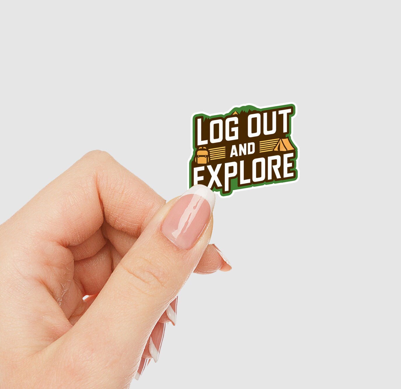 Log Out and Explore Vinyl Sticker | Sticker Lodge