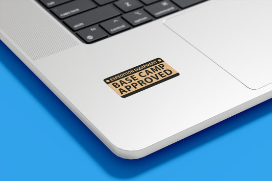 Base Camp Approved Tag Vinyl Sticker | Sticker Lodge