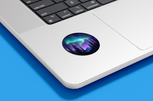 Northern Lights Forest Vinyl Sticker | Sticker Lodge