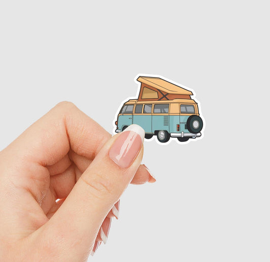 Vintage Van Life Campervan Vinyl Sticker | Sticker Lodge