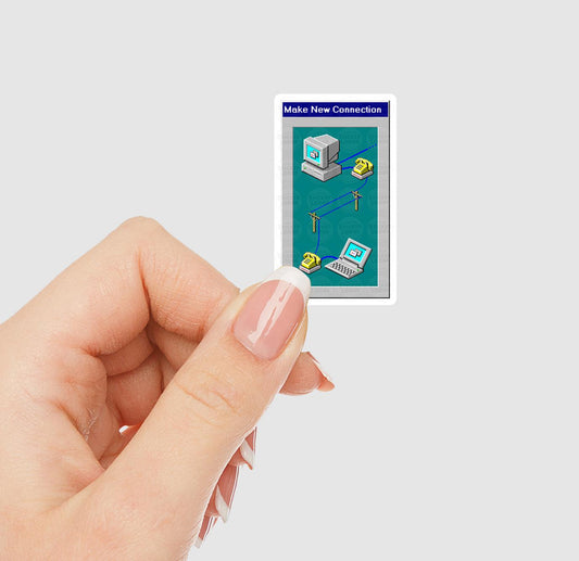 Windows 95 Dial Up Retro Vinyl Sticker | Sticker Lodge