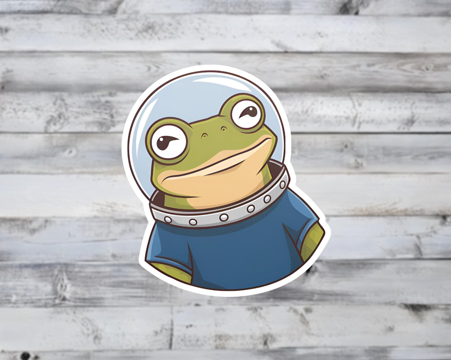 Astronaut Space Frog Vinyl Sticker | Sticker Lodge