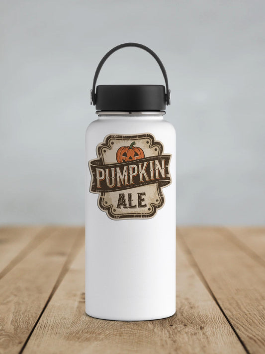 Pumpkin Ale Label Vinyl Sticker | Sticker Lodge
