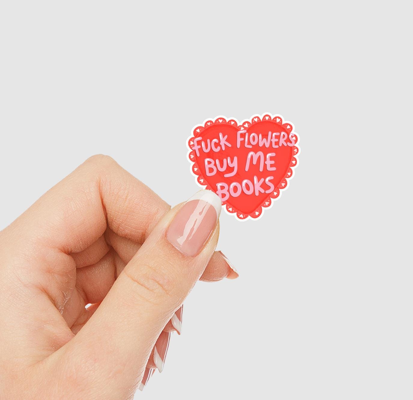 Fuck Flowers Buy Me Books Vinyl Sticker | Sticker Lodge
