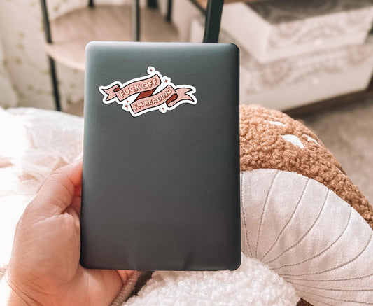 Fuck Off I'm Reading Vinyl Sticker | Sticker Lodge