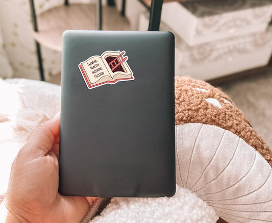 Leaving Reality Entering Fiction Vinyl Sticker | Sticker Lodge