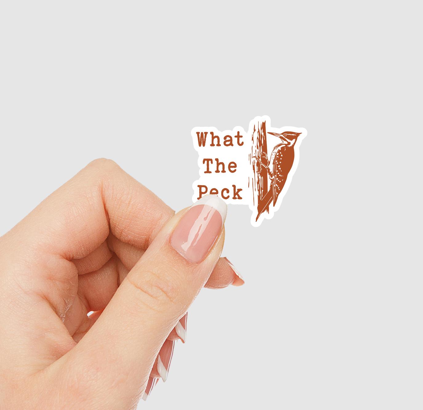 What The Peck Vinyl Sticker | Sticker Lodge