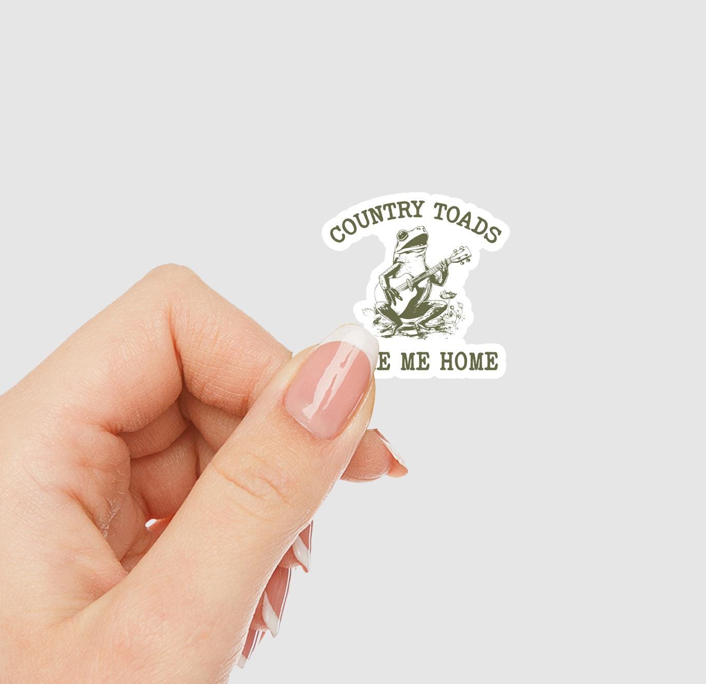 Country Toads Take Me Home Vinyl Sticker | Sticker Lodge