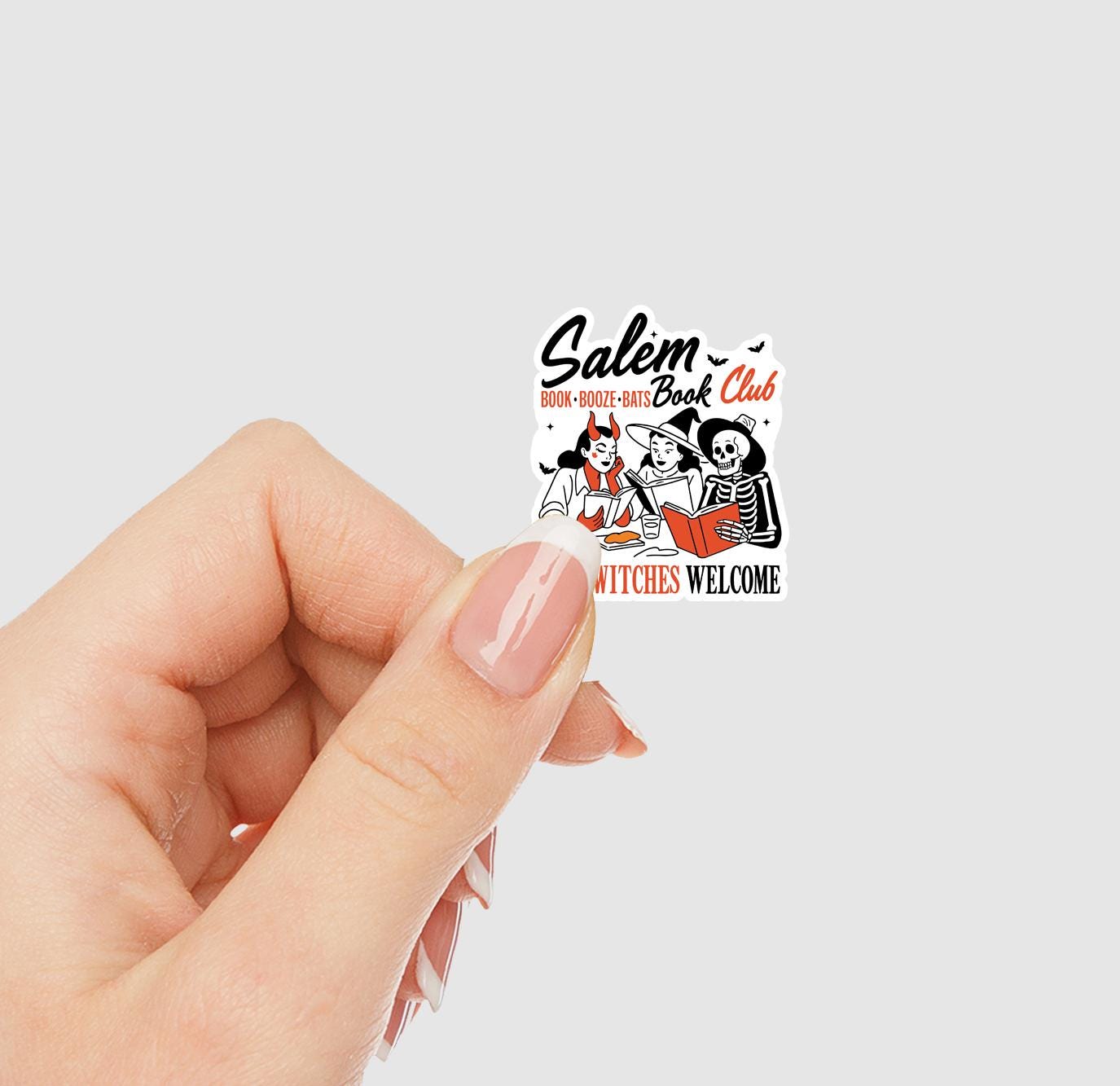 Salem Book Club All Witches Welcome Vinyl Sticker | Sticker Lodge