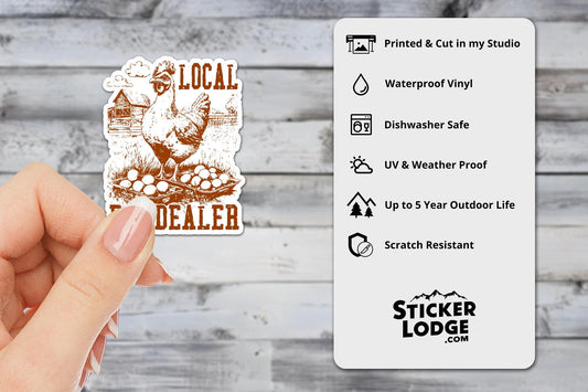 Local Egg Dealer Vinyl Sticker | Sticker Lodge
