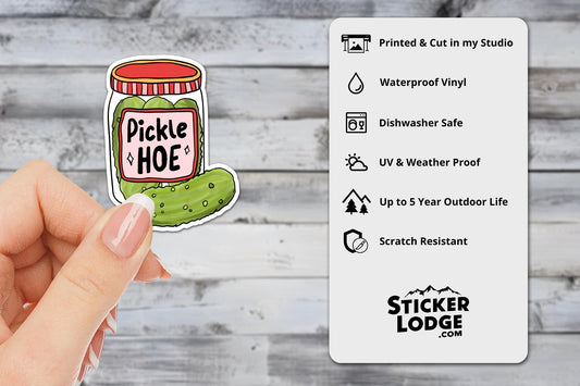 Pickle Hoe Vinyl Sticker | Sticker Lodge