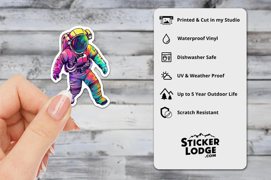 Astronaut Voyager Vinyl Sticker | Sticker Lodge