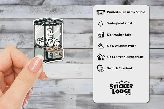 Grab a Ghost Vinyl Sticker | Sticker Lodge