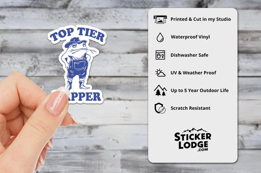Top Tier Yapper Vinyl Sticker | Sticker Lodge