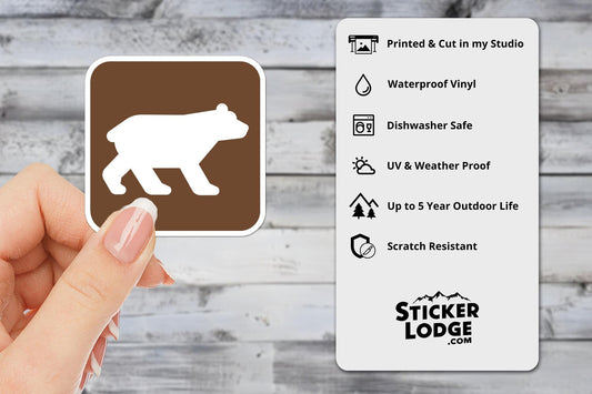 NPS Bear Viewing Vinyl Sticker | Sticker Lodge