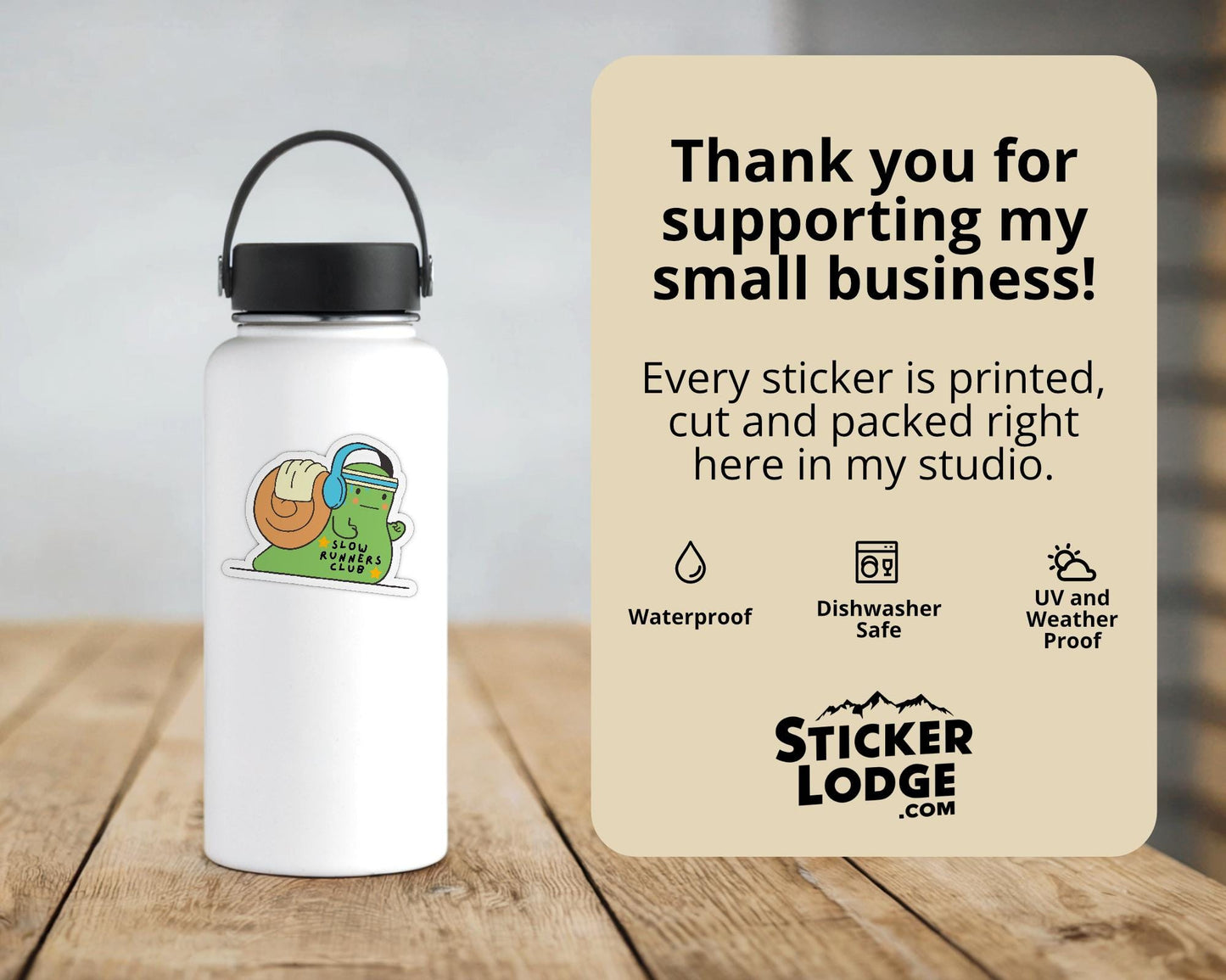 Slow Runners Club Vinyl Sticker | Sticker Lodge