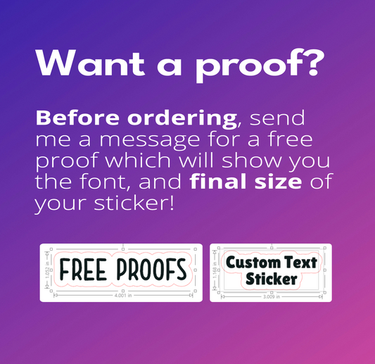 Create Your Own Custom Text Die Cut Vinyl Stickers | Sticker Lodge