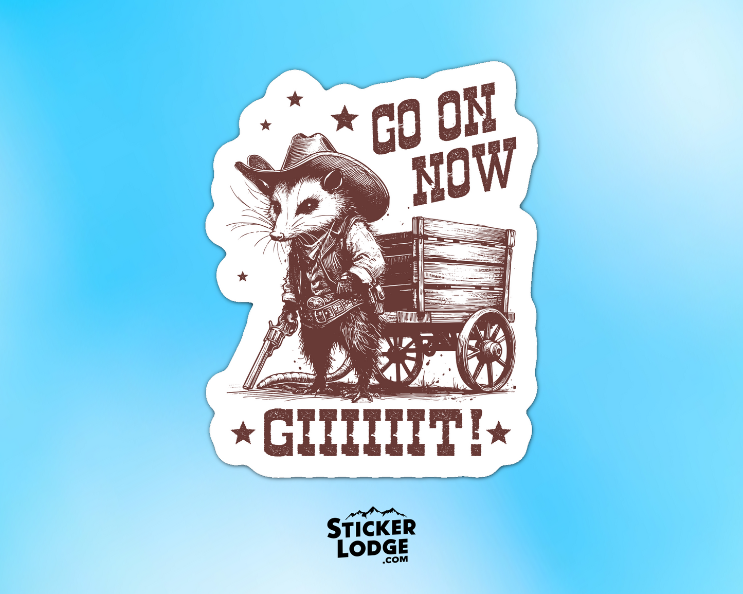 Go On Now Giiiiiit Vinyl Sticker | Sticker Lodge