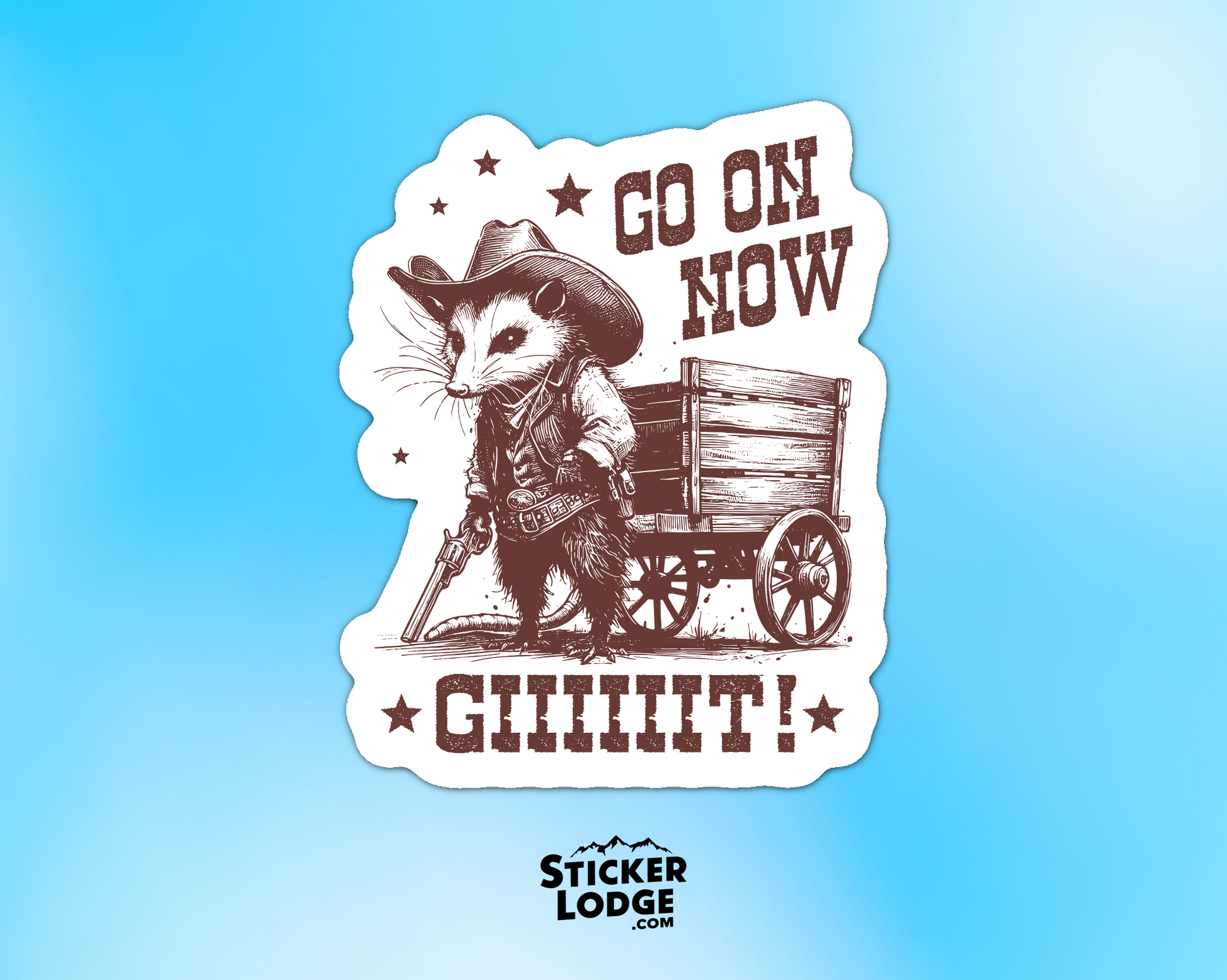 Go On Now Giiiiiit Vinyl Sticker | Sticker Lodge
