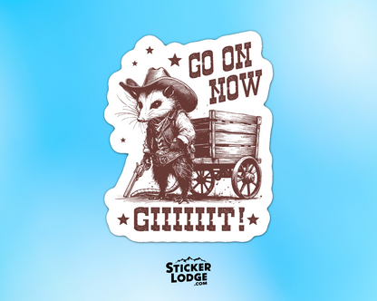 Go On Now Giiiiiit Vinyl Sticker | Sticker Lodge