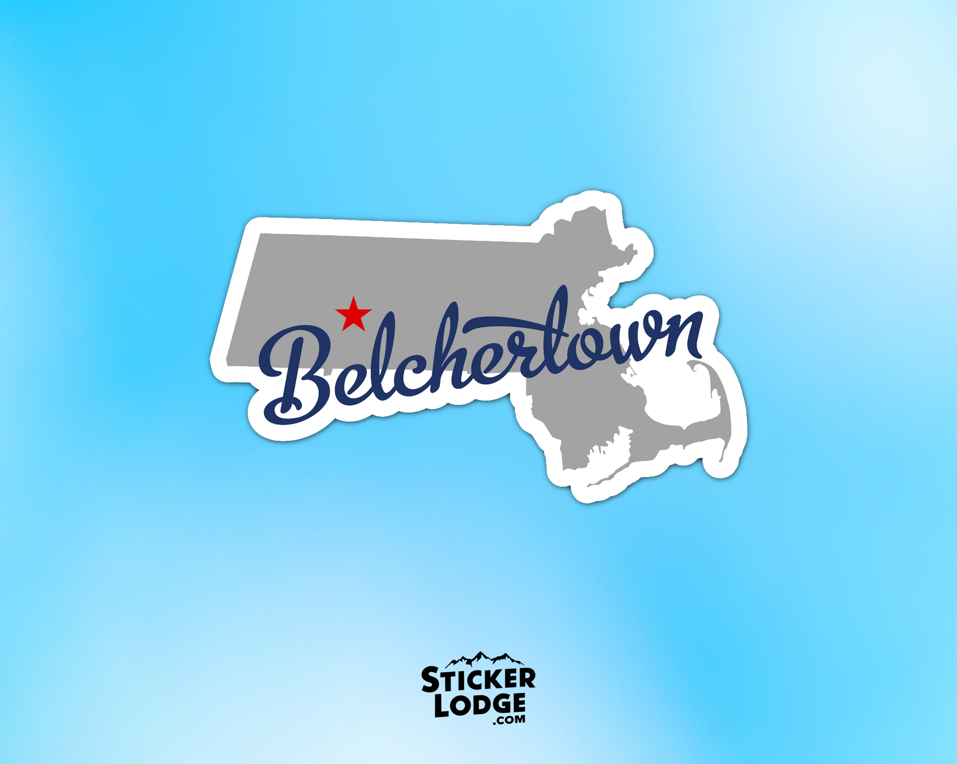 Belchertown MA Vinyl Sticker | Sticker Lodge