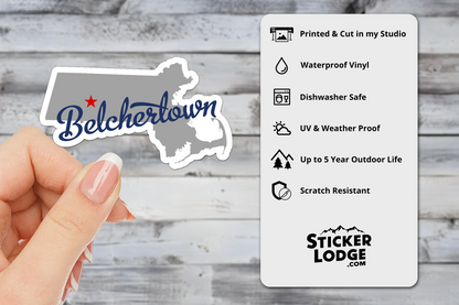 Belchertown MA Vinyl Sticker | Sticker Lodge