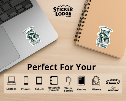 The Key To Life Is Gaslighting Yourself Vinyl Sticker | Sticker Lodge