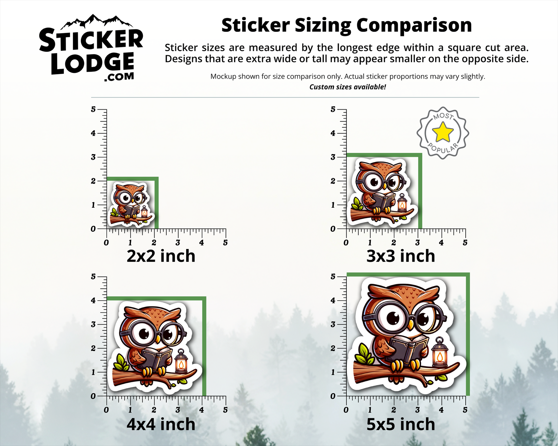 Owl Reading a Book Vinyl Sticker | Sticker Lodge