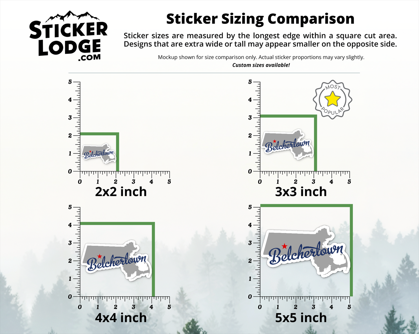 Belchertown MA Vinyl Sticker | Sticker Lodge