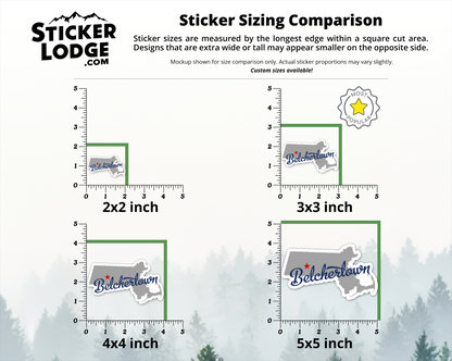 Belchertown MA Vinyl Sticker | Sticker Lodge