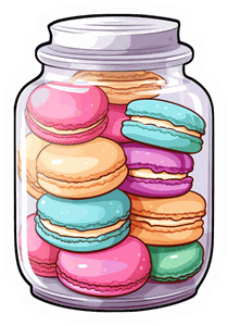 Colorful Macaron Jar sticker
