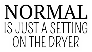 Normal Is Just a Setting on the Dryer sticker