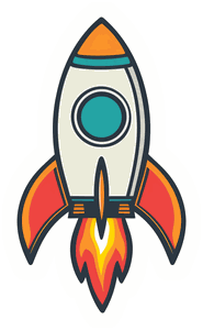 Retro Rocket sticker