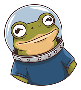 Astronaut Frog sticker