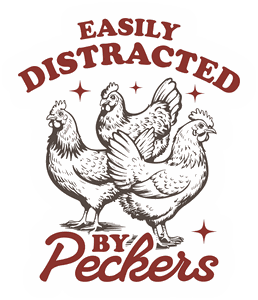 Easily Distracted by Peckers sticker