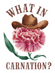 What in Carnation sticker