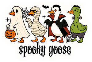 Spooky Goose Halloween sticker