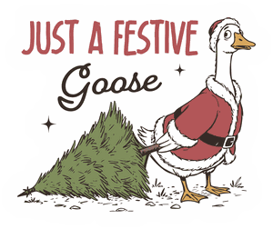 Just a Festive Goose sticker