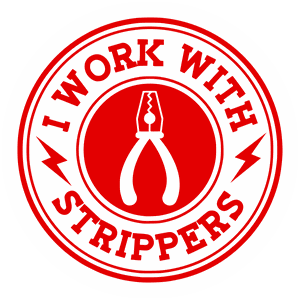 I Work With Strippers sticker