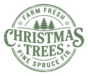 Farm Fresh Christmas Trees Round sticker
