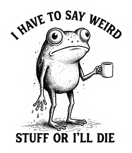 I Have To Say Weird Stuff Or I'll Die sticker