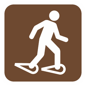 Snowshoeing National Park Symbol sticker