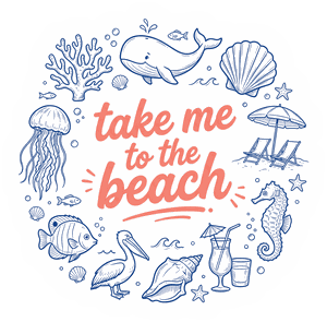 Take Me To The Beach sticker